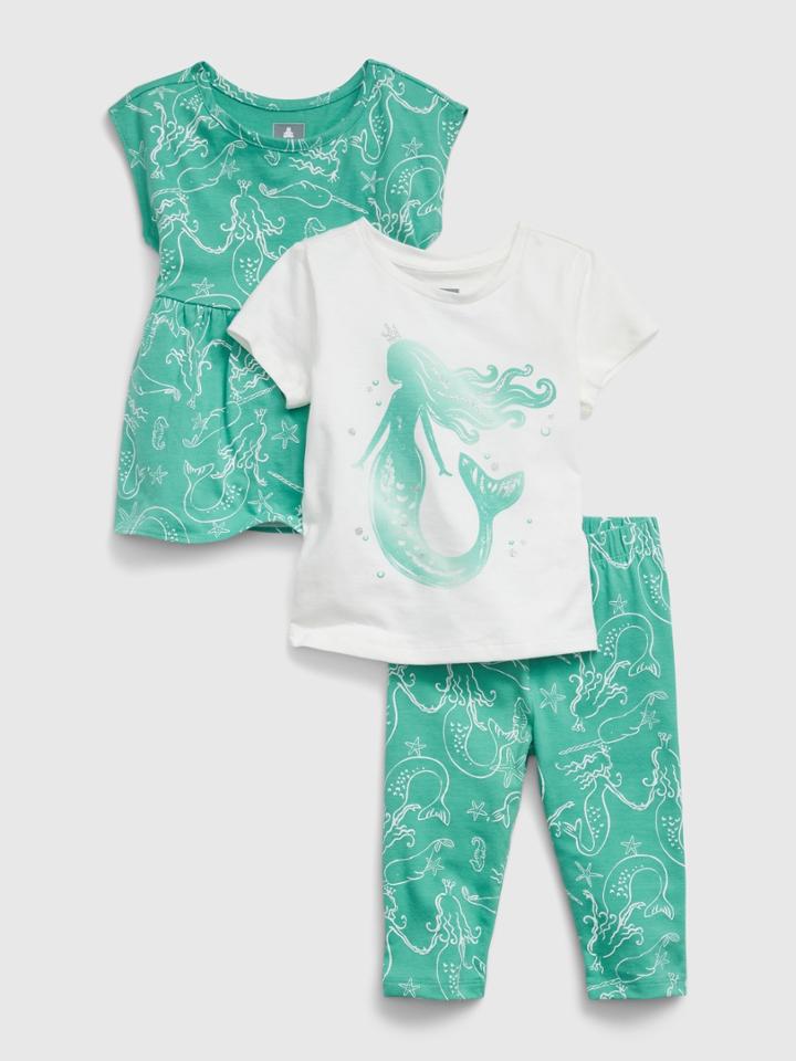 Toddler 100% Organic Cotton Mix And Match 3-piece Outfit Set