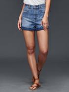 Gap Women Original 1969 High Rise Shorts - Medium Indigo