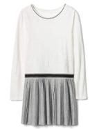 Gap Women Pleated Drop Waist Dress - White