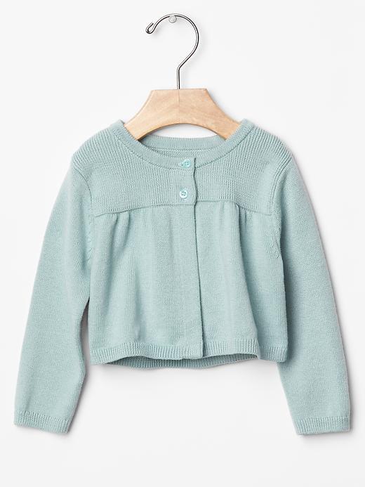 Gap Shirred Flare Cardigan - Fresh Water