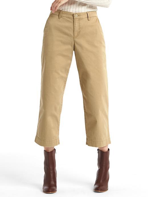 Gap Women Wide Leg Crop Chino - Mission Tan