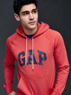 Gap Men Logo Lightweight Pullover Hoodie - Weathered Red