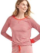 Gap Women Pure Body Long Sleeve Tee - Seamless Stripe Red