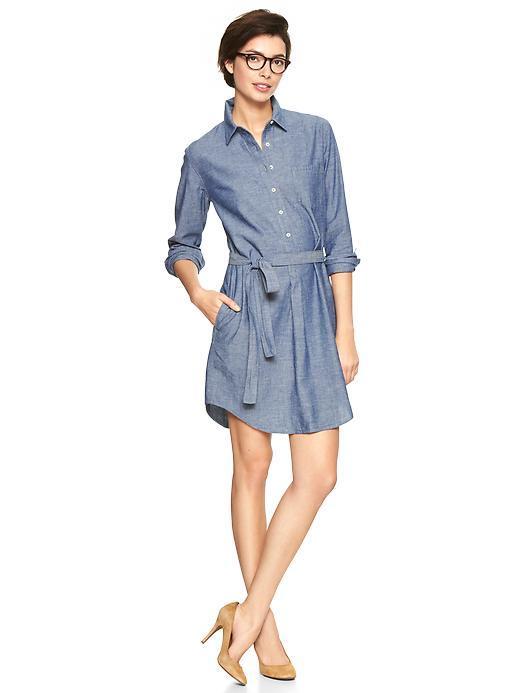 Gap Chambray Shirtdress - Blue Chambray