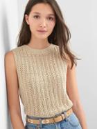 Gap Women Open Stitch Sweater Tank - Anchorage Cream