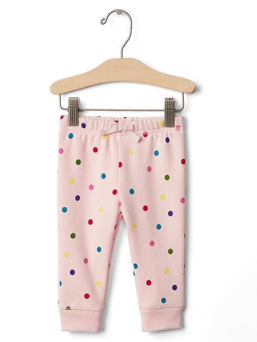 Gap Bright Dots Fleece Pants - Pink Cameo