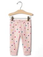Gap Bright Dots Fleece Pants - Pink Cameo