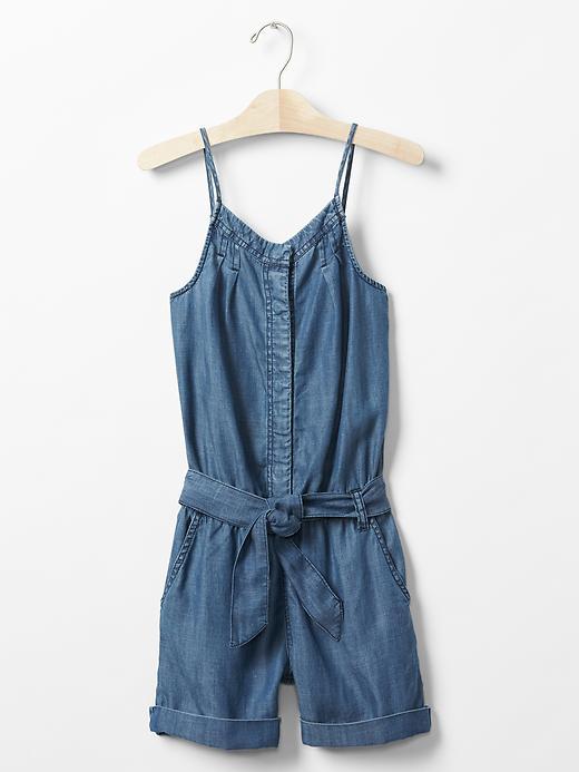 Gap 1969 Tencel Belt Romper - Dark Wash