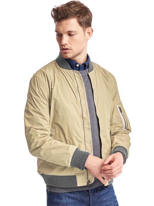 Gap Women Lightweight Bomber Jacket - Iconic Khaki
