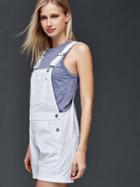 Gap Women 1969 Denim Shortalls - White