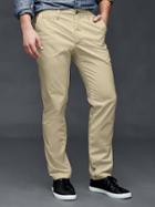 Gap Men Slub Twill Pants Slim Fit - Iconic Khaki