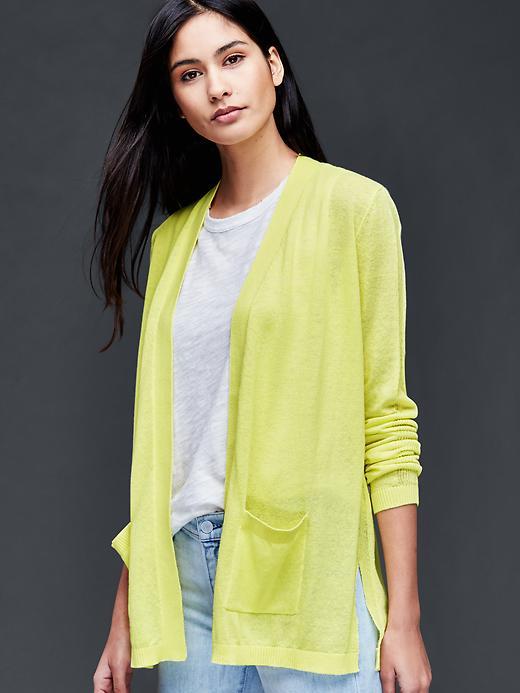Gap Women Open Front Cardigan - Key Lime Pie