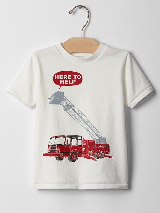 Gap Firetruck Short Sleeve Tee - New Off White