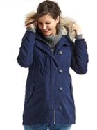 Gap Women 2 In 1 Faux Fur Parka - Dark Night