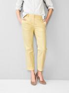 Gap Women Tailored Crop Pants - Light Yellow 649