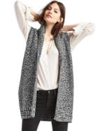 Gap Women Marled Open Front Vest - Charcoal Heather