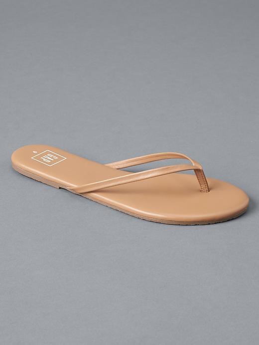 Gap Women Leather Flip Flops - Tannery