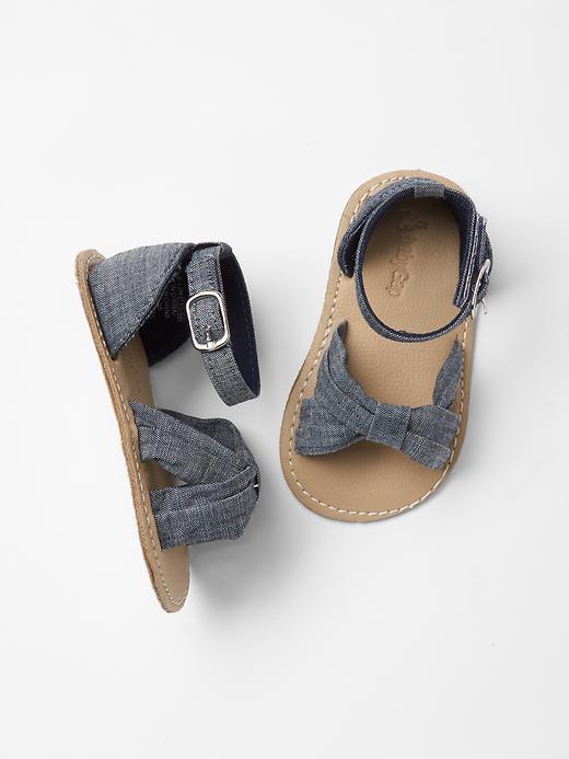 Gap Chambray Cross Strap Sandals - Chambray