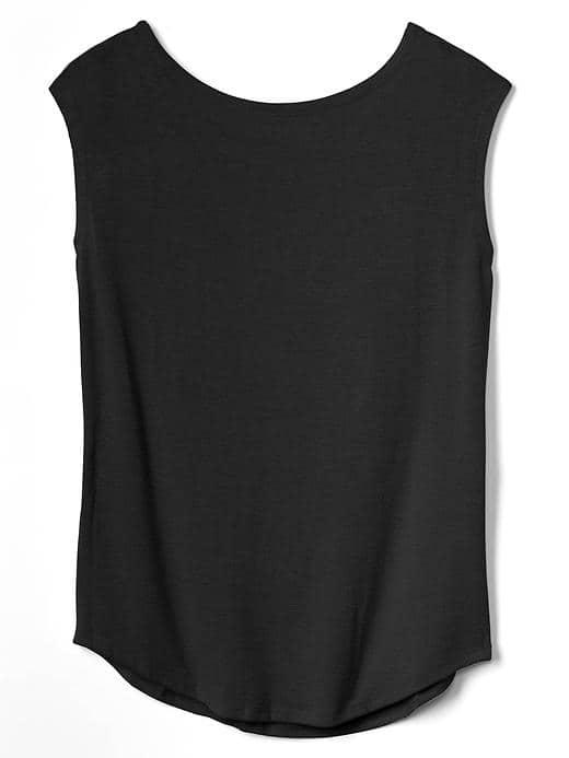 Gap Women Softspun Boatneck Tee - True Black