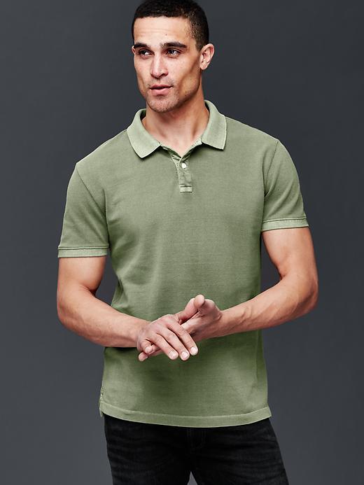 Gap Men Solid Pique Polo - Surplus
