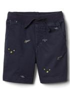 Gap Space Embroidery Pull On Short - Navy