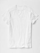 Gap Men Stretch V Neck T Shirts 2 Pack - Optic White