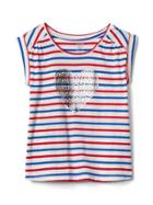 Gap Americana Short Sleeve Shirred Tee - Big Heart