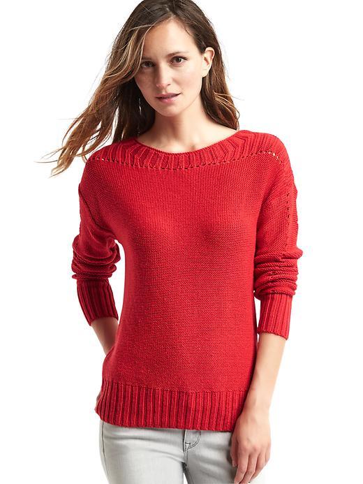 Gap Chunky Pointelle Sweater - Red