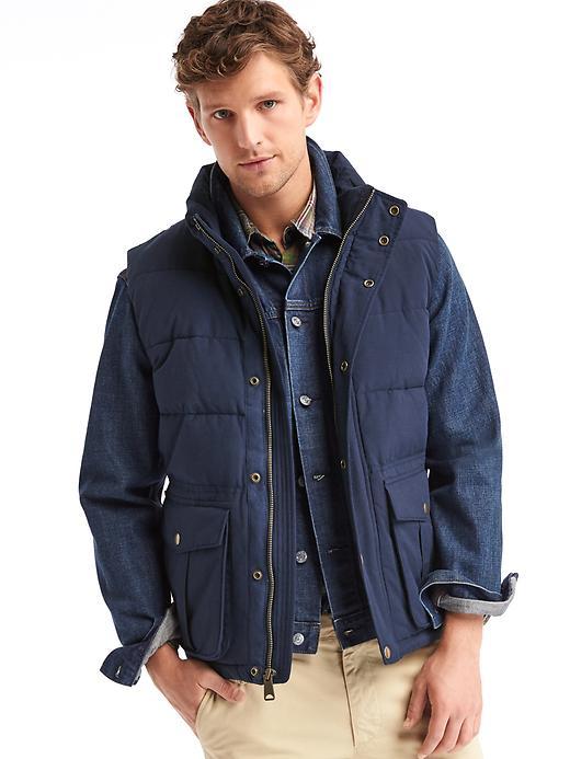 Gap Men Coldcontrol Max Heavyweight Puffer Vest - True Indigo