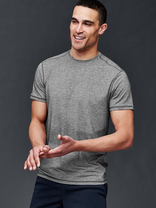 Gap Men Gapfit Breathe Crewneck T Shirt - Grey Heather