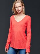 Gap Vintage Relaxed V Neck Tee - Hula Red