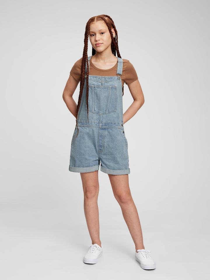Teen Denim Shortall With Washwell