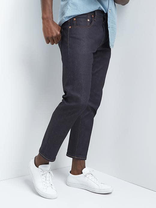 Gap Men Selvedge Slim Fit Wader Jeans Stretch - Raw Indigo