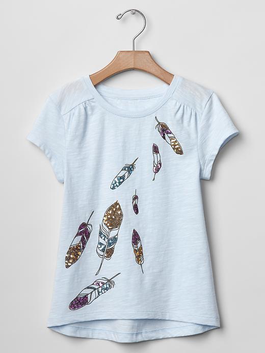 Gap Embellished Graphic Hi Lo Tee - Air