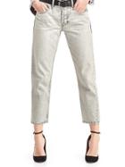 Gap Women Mid Rise Vintage Straight Jeans - Chalky Grey