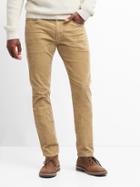 Gap Men Stretch Slim Fit Cords - Caramel Khaki