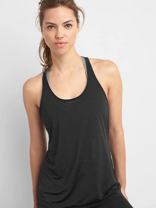 Gap Women Gchill Strappy Cloud Tank - Black
