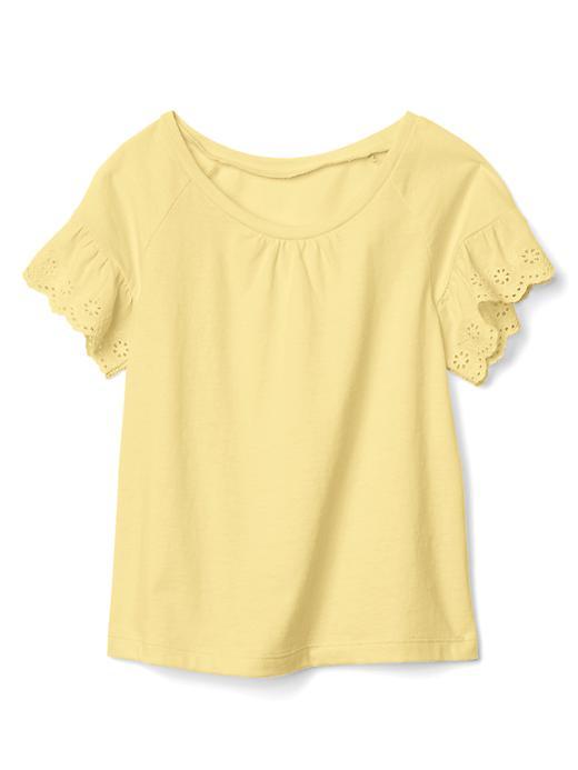 Gap Eyelet Short Sleeve Tee - Havana Yellow