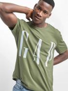 Gap Men Crop Logo Crewneck Tee - Desert Cactus