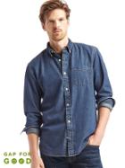 Gap 1969 Button Down Denim Shirt - Tinted Indigo