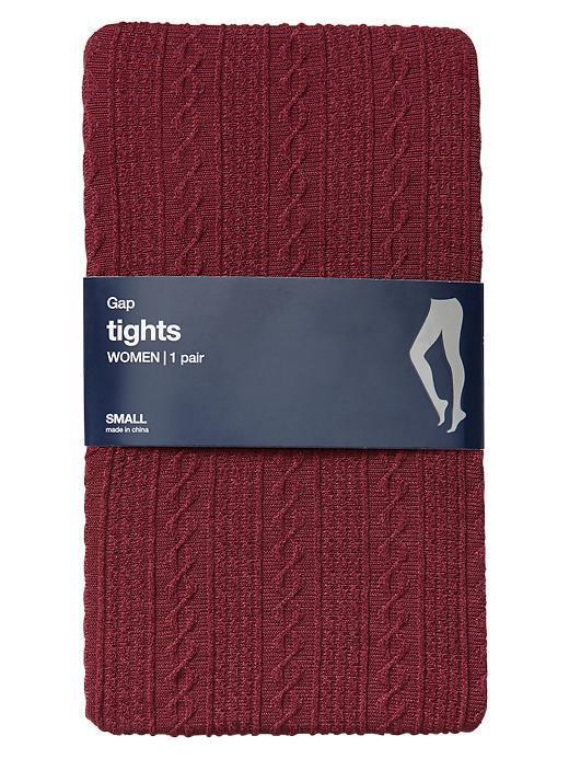 Gap Cable Knit Tights - Burgundy