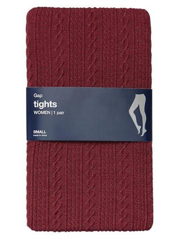Gap Cable Knit Tights - Burgundy