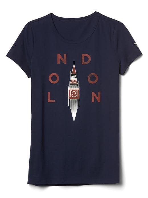 Gap Women City Graphic Crewneck Tee - Tapestry Navy