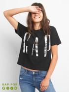Gap Women Crop Logo Tee - Black