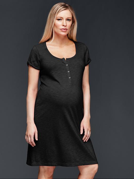 Gap Henley Tee Dress - True Black