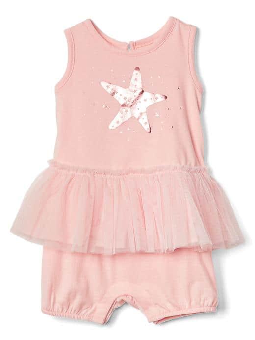 Gap Shiny Starfish Tutu One Piece - Pink Cameo