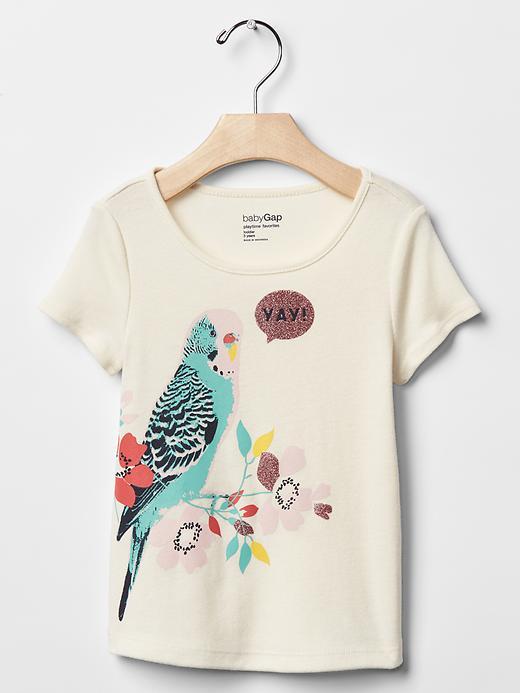Gap Embellished Spring Graphic Tee - Blue Bird