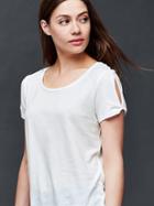 Gap Twist Short Sleeve Top - New Off White
