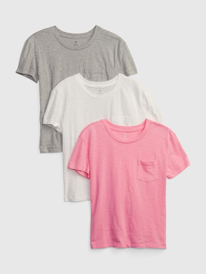 Kids 100% Organic Cotton Pocket T-shirt (3-pack)