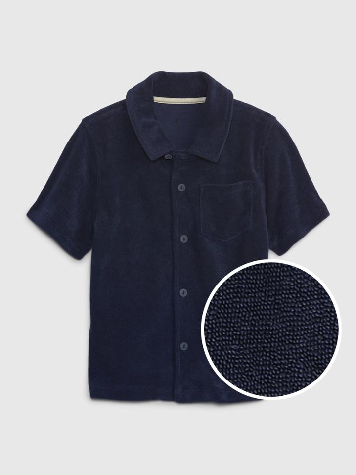 Toddler Towel Terry Button-down Shirt